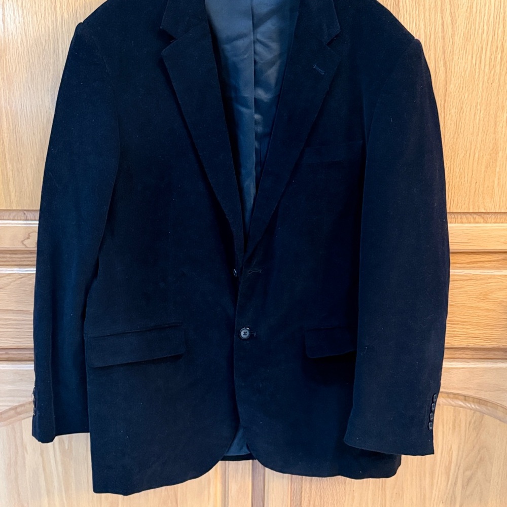 Men's Black Corduroy Blazer 44R